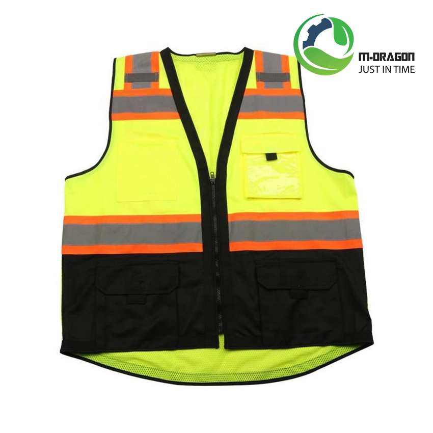 “Sleeveless reflective work vest with strip and reflective bag with safety zipper “