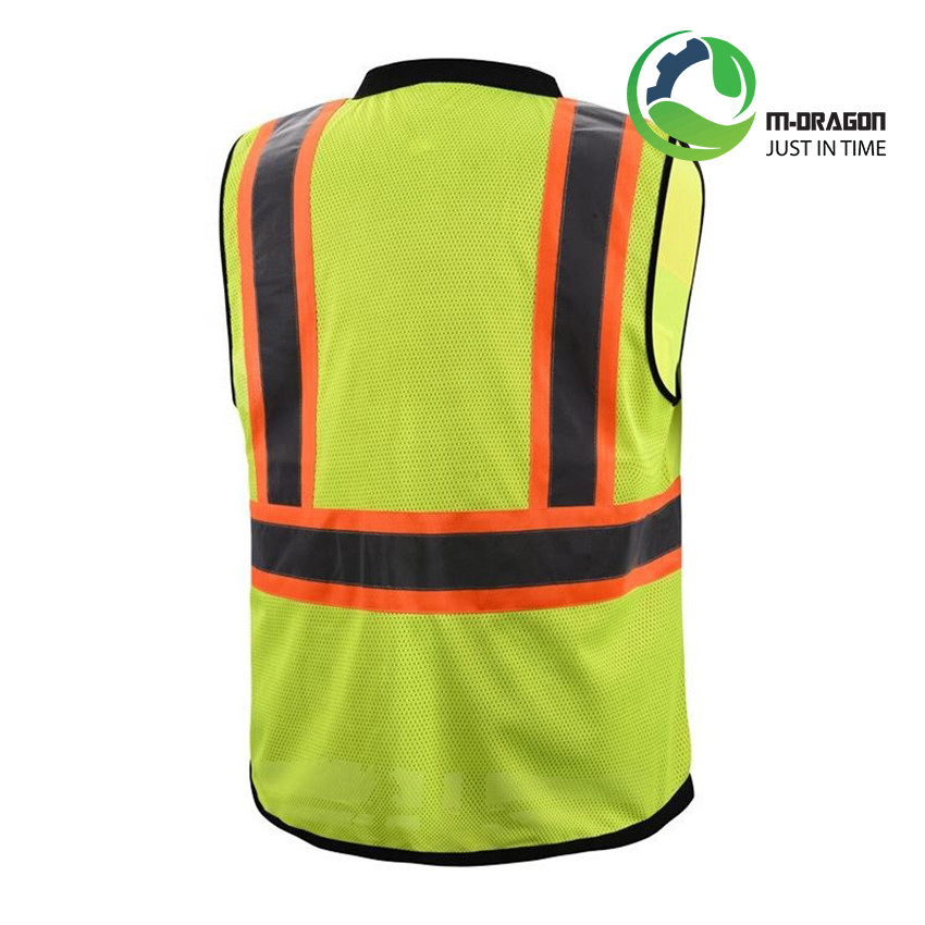 “Sleeveless reflective work vest with reflective bag with safety zipper “