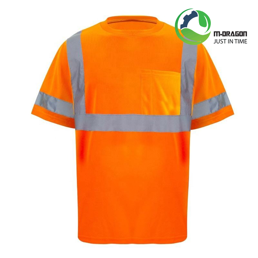 “””Reflective, round-neck, short-sleeved work protection T-shirt, safe, quick-drying, light and breathable “””