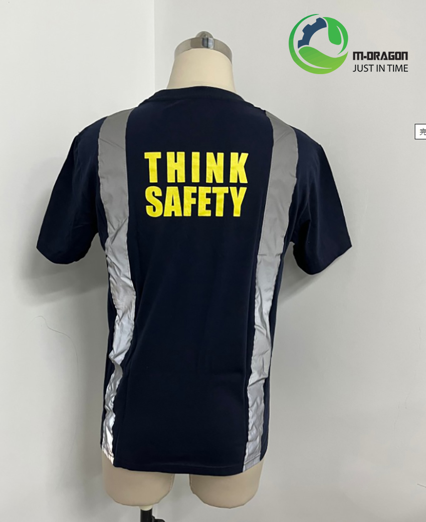 Polyester cotton short-sleeved t-shirt, hivis reflective t-shirt, men’s uniform t-shirt