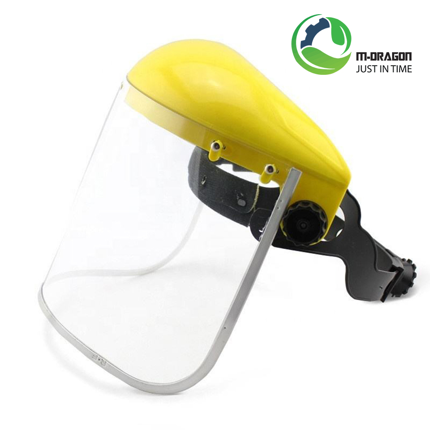 “Adjustable headgear with transparent PVC visor for industrial construction “