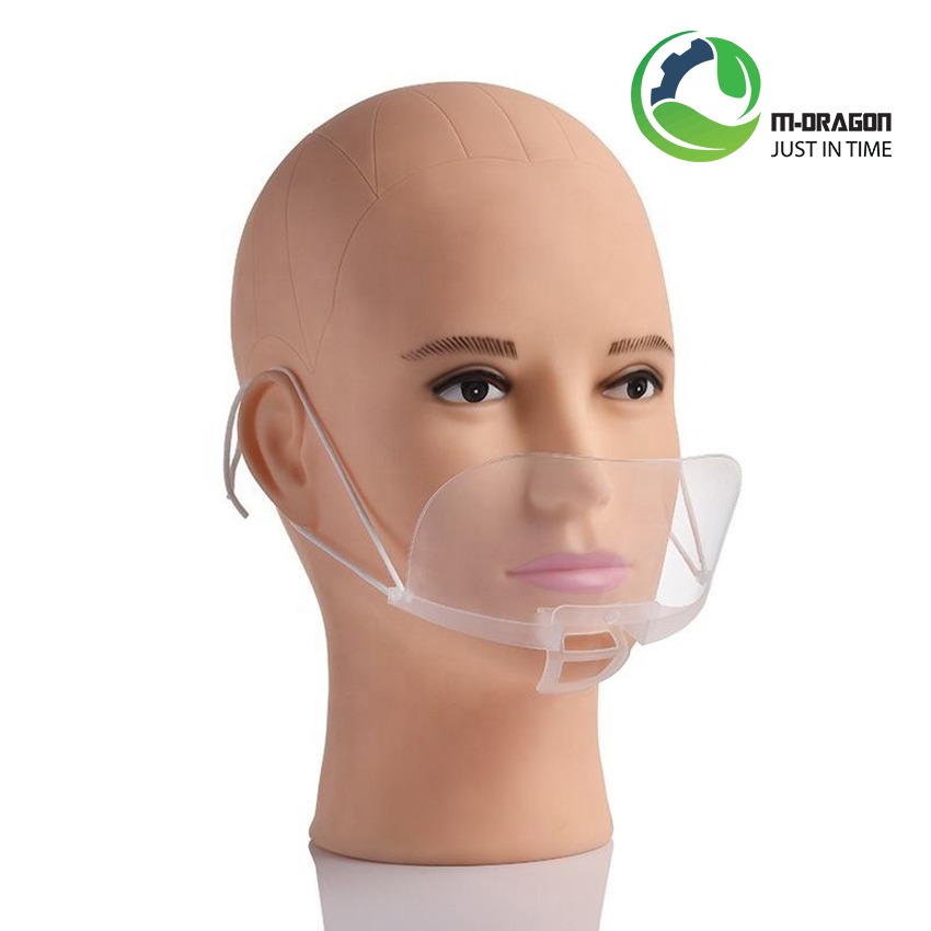 “Anti-fog transparent plastic mouth shield against reusable saliva “