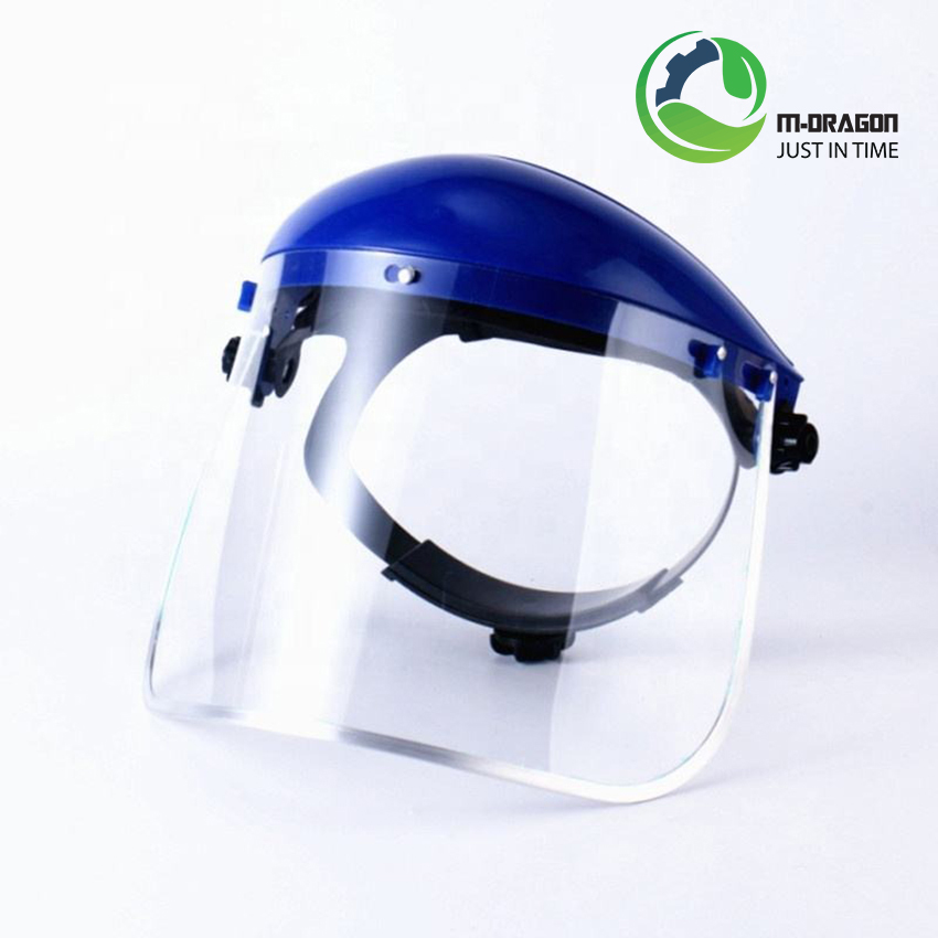 “Adjustable headgear with transparent PVC visor for industrial construction “