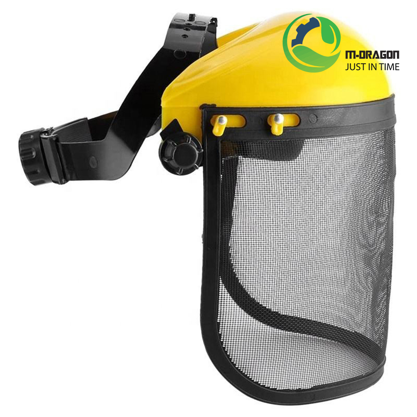 Steel mesh helmet protects the whole face, comfortable, safe when working