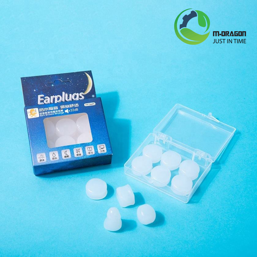 6 Pairs of soft silicone earplugs to insulate against noise while sleeping