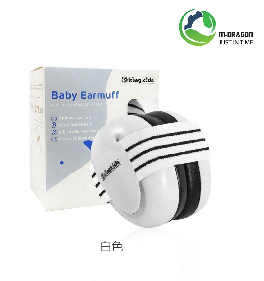 “Adjustable noise canceling headphones with soft elastic noise-canceling headband for babies 0-3 years old